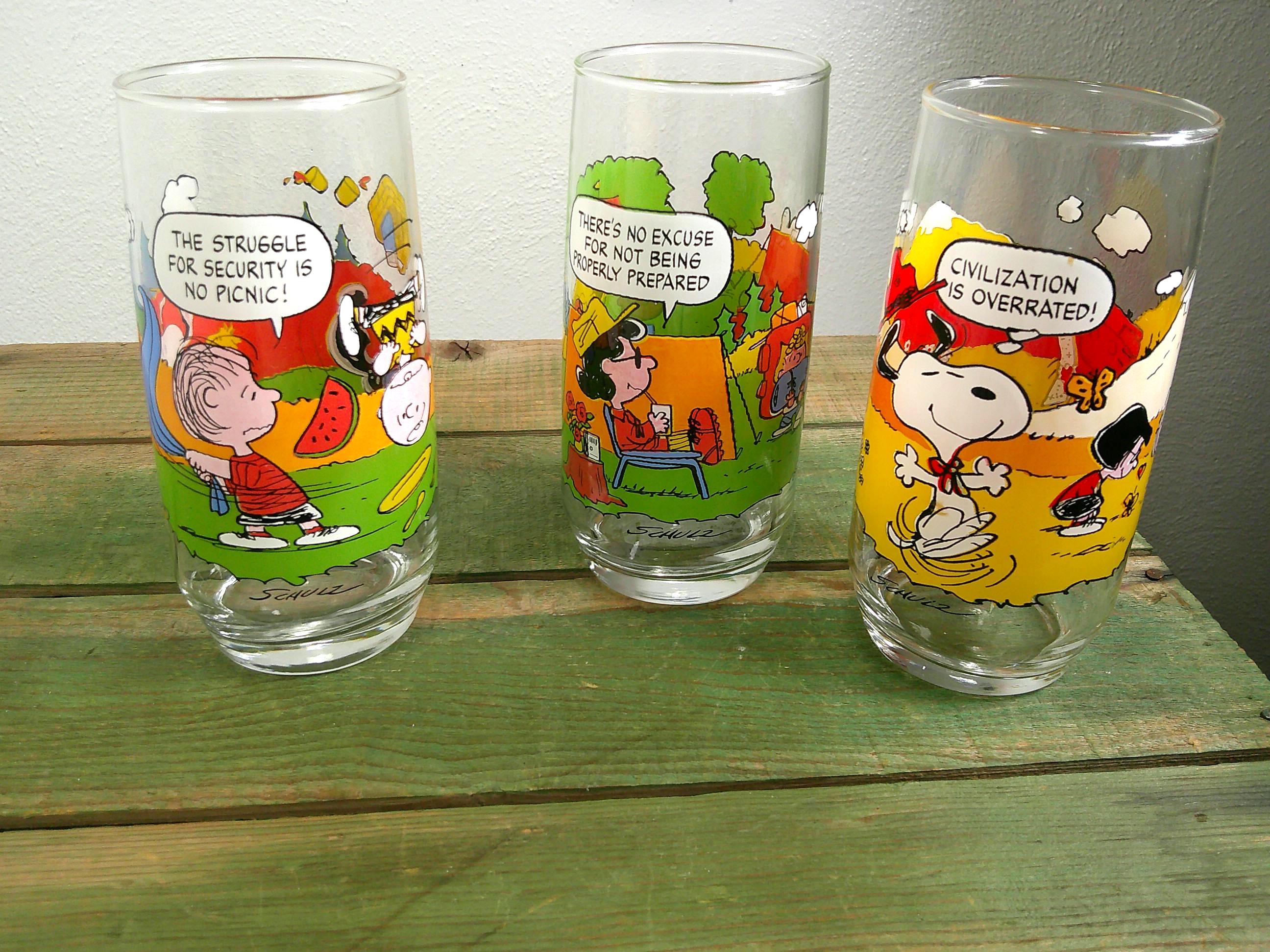 Vintage snoopy glass - Etsy 日本