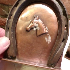 Horse bookends, RARE horse bookends, cowboy bookends, 1930’s horseshoe bookends, Morethebuckles, western bookends, Morethebuckles