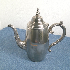 Vintage 1940-tals Wm A Rogers silvertekanna, försilvrad te-/kaffekanna, Morethebuckles