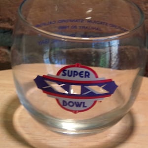 Super Bowl XIX by the Bay Stanford, CA Jan 20, 1985 Highball Glass, Superbowl bar glass, Morethebuckles, Super Bowl XIX 49ers Dolphins Glass
