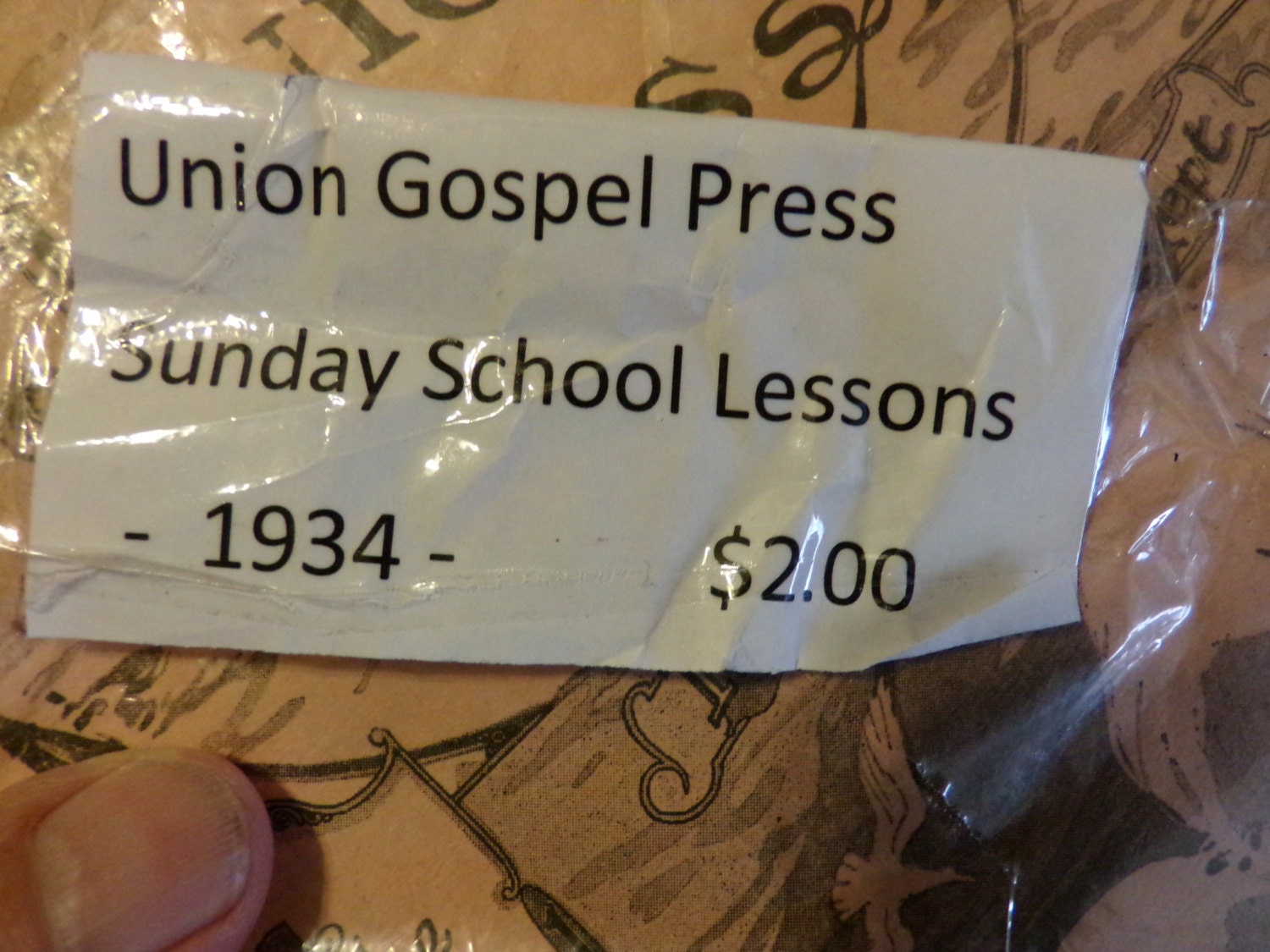 Union Gospel Press 1934 1930s prop Vintage Sunday School Etsy