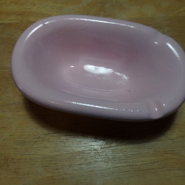 Vintage Clawfoot Ceramic Bathtub shaped soap dish, upcycled pink bathtub shaped soap dish, dollhouse bathtub, Morethebuckles