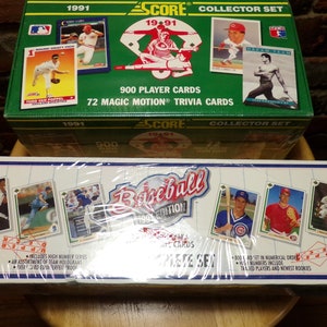 Vintage Upper Deck 1991 Edition 3D Team Holograms Baseball Cards sealed, Score Baseball Cards Collector Sealed, Morethebuckles
