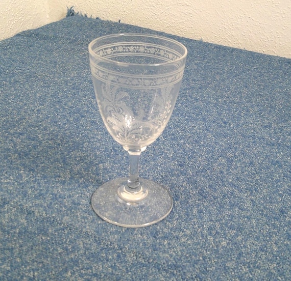 Antique Baccarat Fougère Model Sherry Glass ,antique 1916 Fougeres