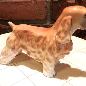 Vintage embassy bone china dog figurine, Embassy Cocker Spaniel Dog Figurine, Rare 1960’s cocker spaniel figurine, Morethebuckles