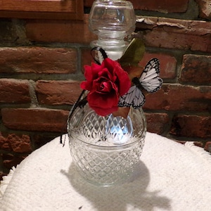 Vintage Crystal &quot;Princess House Glass&quot; Diamond Cut Carafe, Crystal decanter, barware, liquor decanter, wine decanter, Morethebuckles