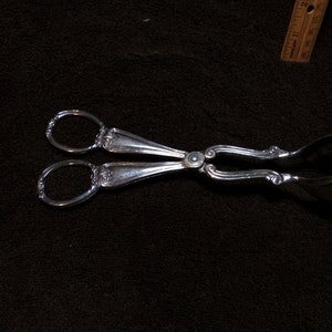 Vintage Silver plated salad tongs made in Italy, Gorham Heritage Silverplate Salad Tongs , Morethebuckles