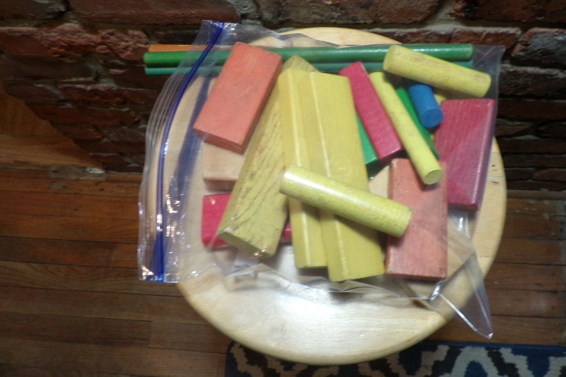 Vintage Building Blocks Vintage Kids Building Blocks Primary Etsy