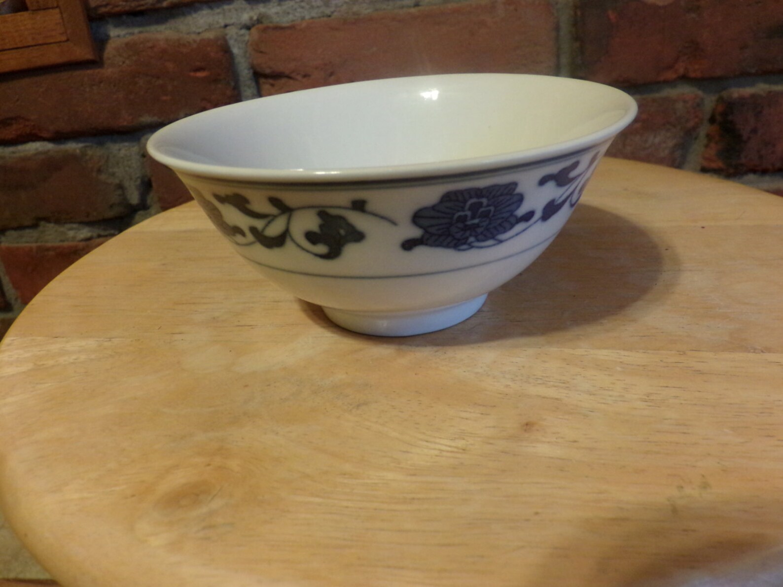 Vintage Oriental Rice Bowl Blue and White Rice Bowl Blue and Etsy