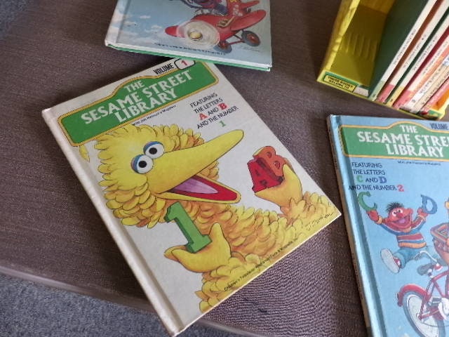Vintage Sesame Street Library Books and Book Holder Display - Etsy