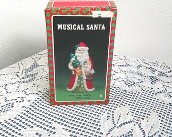 Holly Jolly Rock Santa Animated Dancing Singing Cowboy Alan