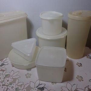 Vintage Tupperware lot, 14 shear Tupperware lidded containers, 1940 to 1960’s Sheer Tupperware, Morethebuckles, Tupperware lot