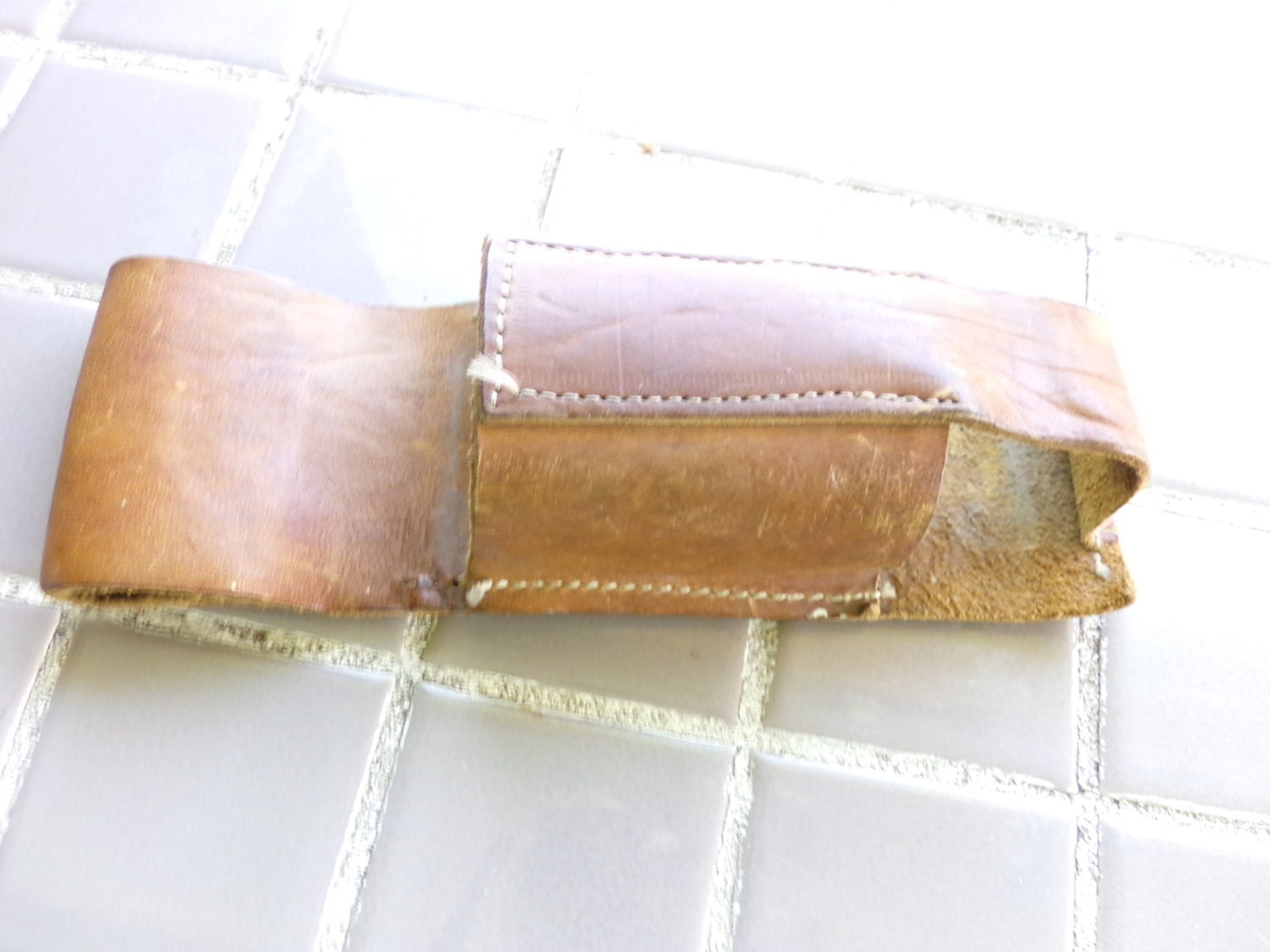 Vintage Leather Tool Pouch Old Leather Tool Pouch Large Etsy