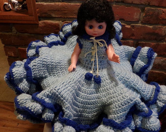 Vintage Crochet Bed Doll Vintage Crochet Bed Doll Pillow Etsy