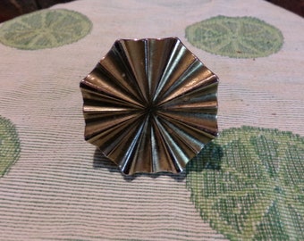 Vintage Solid Brass Cabinet Knobs pair, solid brass drawer pulls, double screw brass drawer pulls set, 1970’s,  Morethebuckles