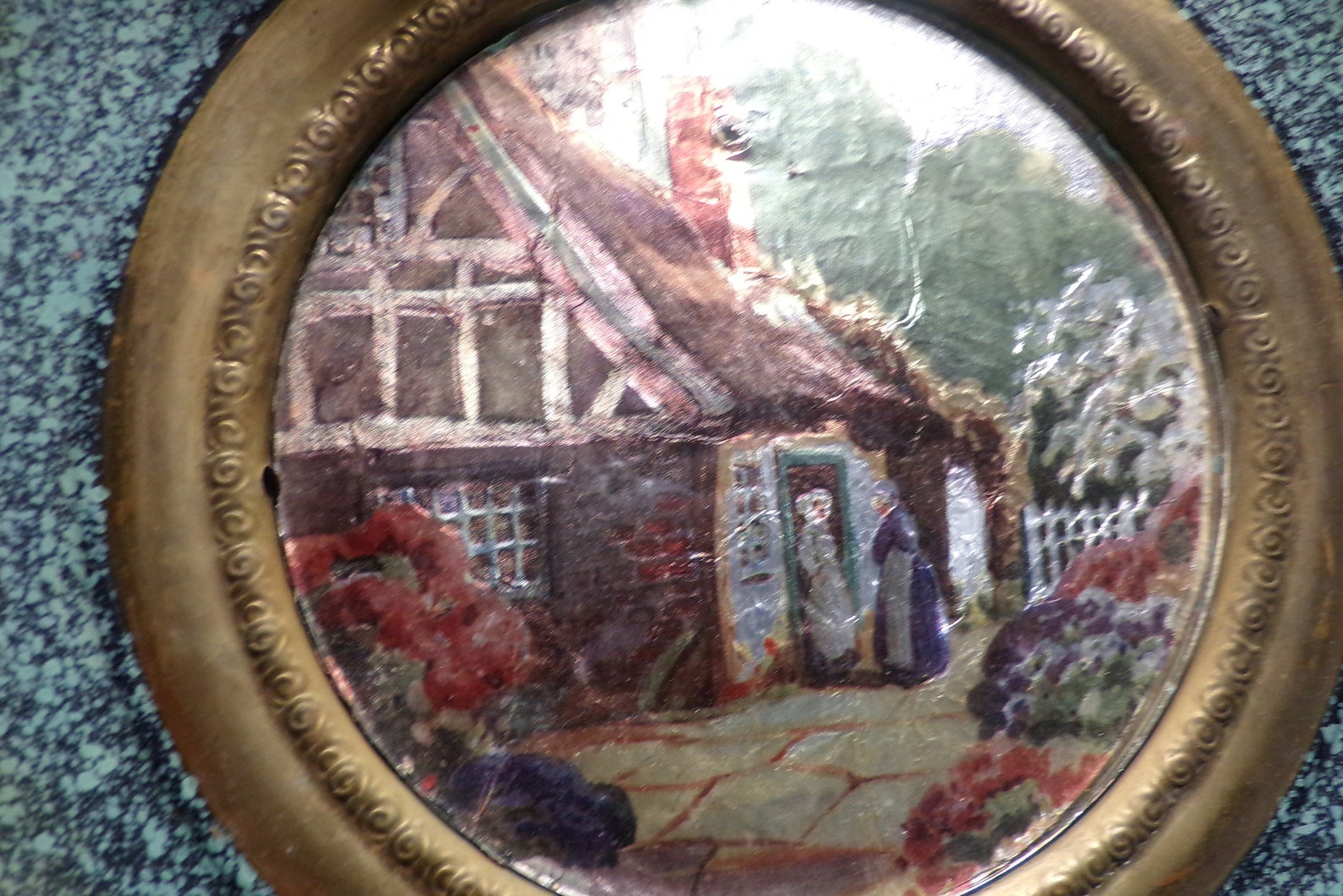 Vintage Solid Brass Vintage Foil Art Wall Plate Made in Etsy