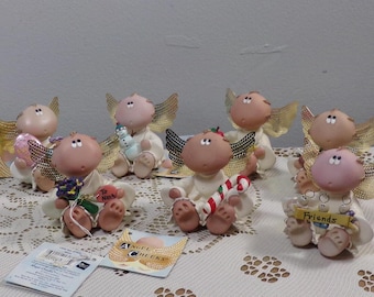 Vintage Angel Cheeks of Kirk&#39;s Kritters 2001, NOS Angel Cheeks Collectible Kirks Kritters 2001 Angel, Morethebuckles, Angel, Cartoon Angels