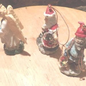 Vintage internationale kerstmancollectie Scandinavische ornamenten, zeldzame kerstornamenten uit de jaren 90, ornamenten kerstengel, gesp