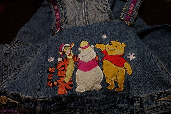Vintage Winnie the Pooh Snowflake overalls, Winni… - image 2