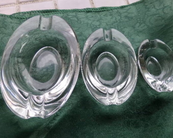 Vintage Retro Clear Stacking Ashtrays From the 1960's Etsy