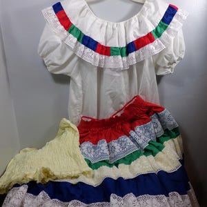 Vintage Square Dance Costume Matching 3 piece Set Swing Skirt, 1960’s size Small square dance outfit, Morethebuckles