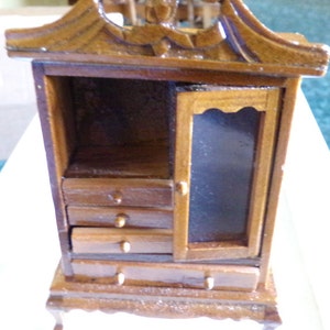 Meubles de maison de poupée en bois, Meubles miniatures, meubles de maison de poupée, meubles de maison de poupée, armoire de poupée en bois vintage, Morethebuckles