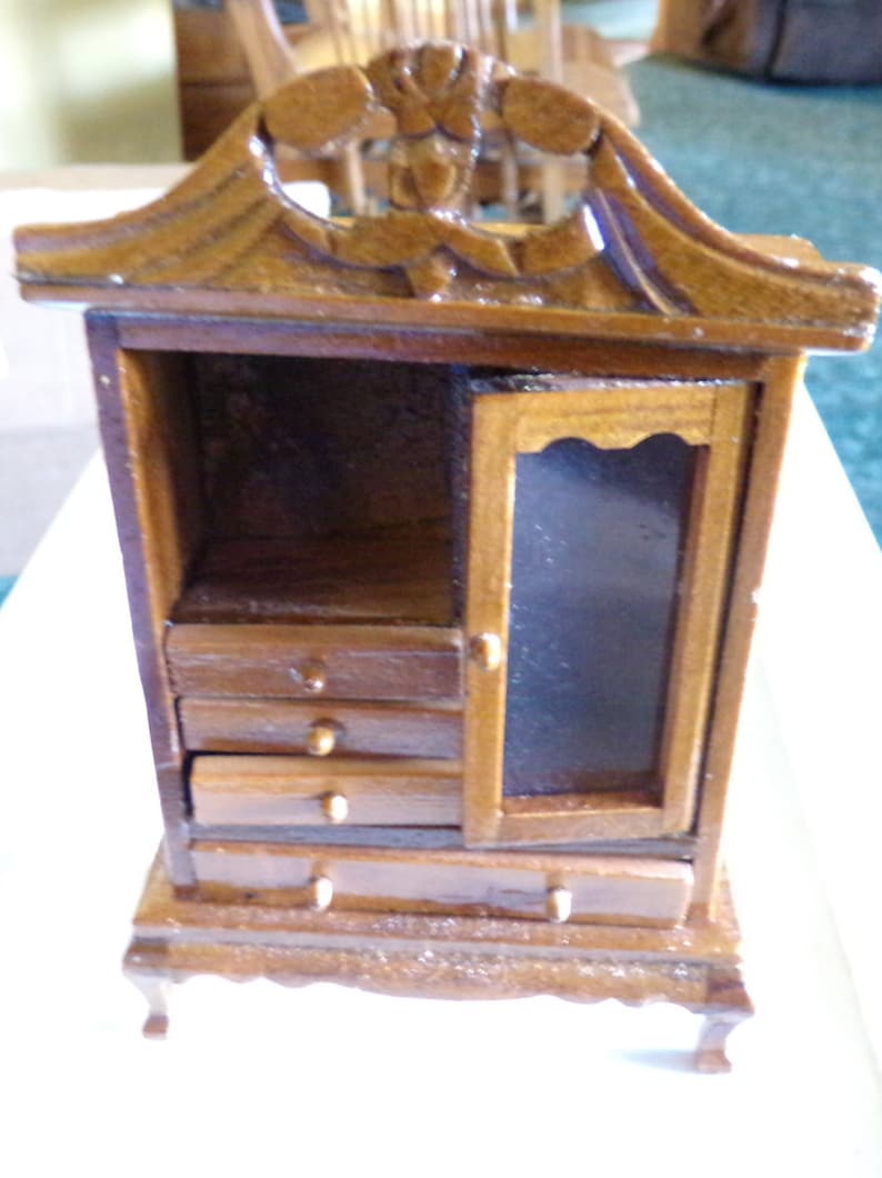 Wooden Dollhouse Furniture Miniature Furniture Dollhouse Etsy