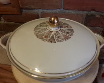 1930's Saltman Porcelain Bavaria China, Vintage China Casserole dish, 1930's casserole dish,kitchen decor, Rare china dish, Morethebuckles