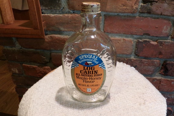 Bicentennial Flask Log Cabin Syrup Bottle 1976 Syrup Bottle Etsy