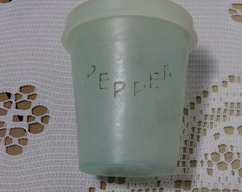 Vintage Midget Tupperware Mini 2.5" Blue Pepper Shaker 629-10 Coperchio 101-70, Raro mini Tupperware, shaker da viaggio, Morethebuckles