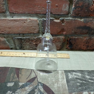 Vintage Krosno Poland Clear Crystal Bell, Morethebuckles, crystal dinner bell, crystal bell, polish crystal bell, Rare crystal bell