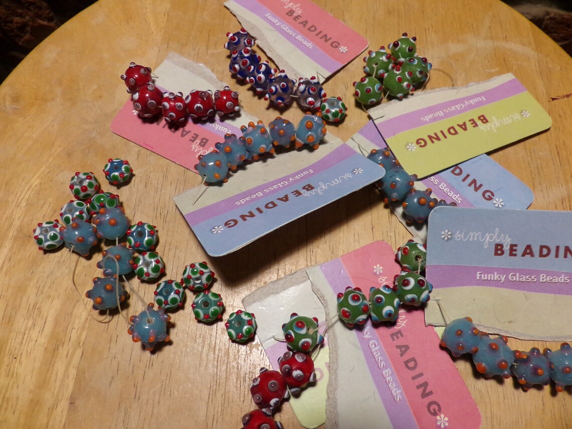 Vintage Funky Glass Beads Glass Bead Sets Funky Glass Beads Etsy