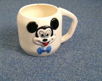 Mug Mickey Mouse vintage des années 1950, Walt Disney Productions, objet de collection