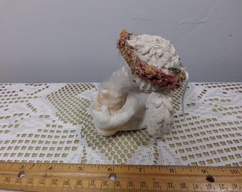 Vintage Dreamsicles Chalkware Cherub With Rabbit Kristin