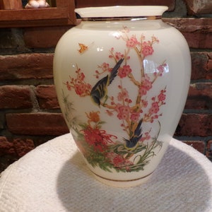 Antieke Bristol Glazen Vaas Goud Verguld, Handgeschilderde Vogels en Bloemen Vaas, Zeldzame kunst vaas, Zeldzame Bristol Vaas, Morethebuckles