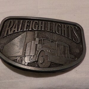 Vintage Raleigh Lights Semi Truck Brass Belt Buckle Brass - Etsy
