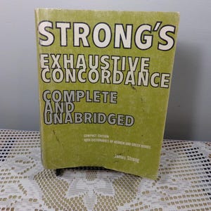 Strong&#39;s Exhaustive Concordance: Compact Edition with Dictionaries of Hebrew and Greek, Vintage Strong Book, Morethebuckles