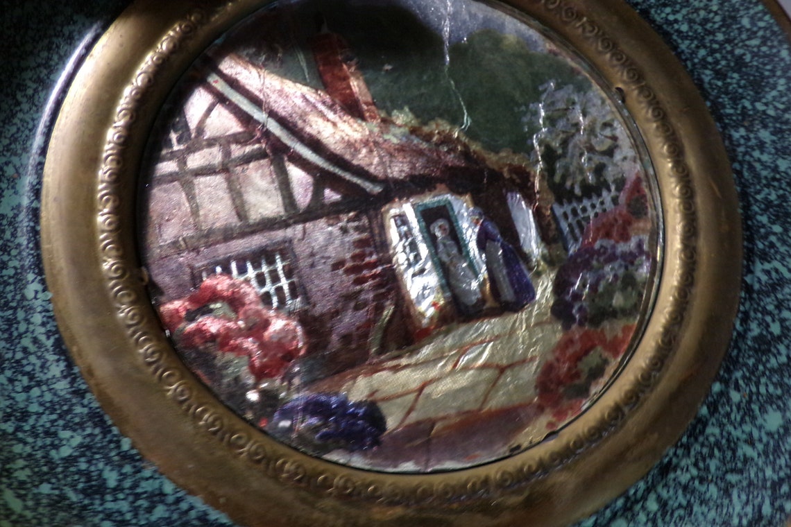 Vintage Solid Brass Vintage Foil Art Wall Plate Made in Etsy