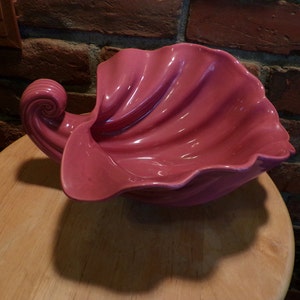 Fitz & Floyd Sea Shell Nautical Cornucopia Dish,Decorative Shell Dish By Fitz And Floyd, Shell shaped bowl, Mauve shell dish, Morethebuckles