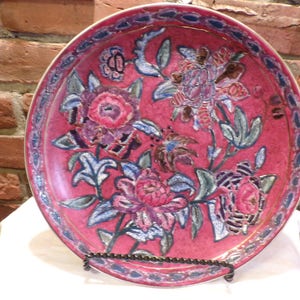 Vintage Decorative Floral Plate, Porcelain Penney’s Floral Decorative Plate, Exclusively Penney’s floral plate, Morethebuckles
