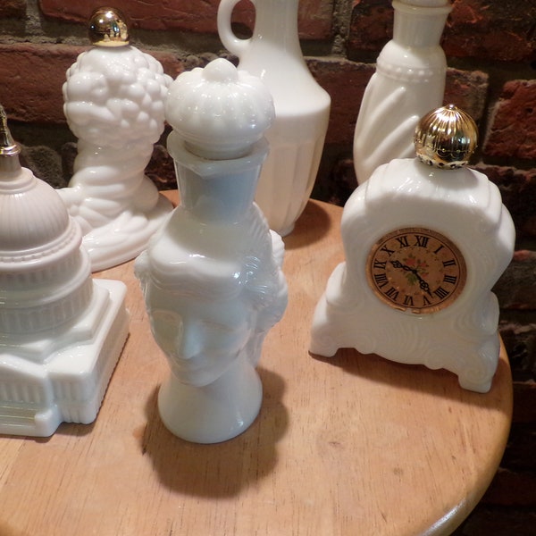 Vintage Avon Milk Glass Bottles, 1970’s milk glass bottles, Hobnail milk glass, 1970’s white glass, 1970’s Avon, Morethebuckles