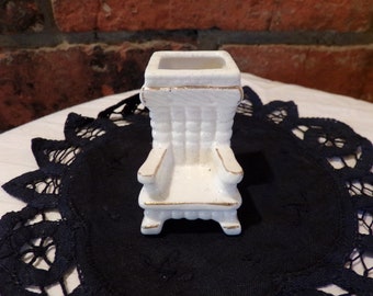 Mini Bone China Rocking chair, Mini rocking chair bud vase, desk décor, Rare bone china rocking chair, Morethebuckles