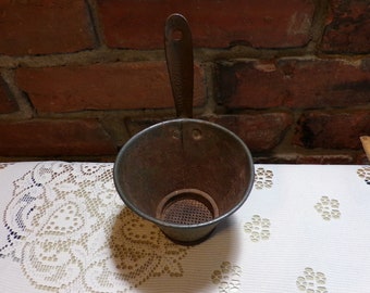 Antique Nasco Metal Measuring Cup Strainer, 1920’s primitive Kitchen Decor, Morethebuckles, rustic kitchen