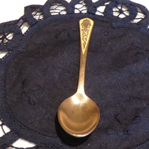 Vintage Bangkok tiny spoon, Bangkok gold and yellow crest with spoon, RARE gold Bangkok spoon, Collectible spoon, Morethebuckles