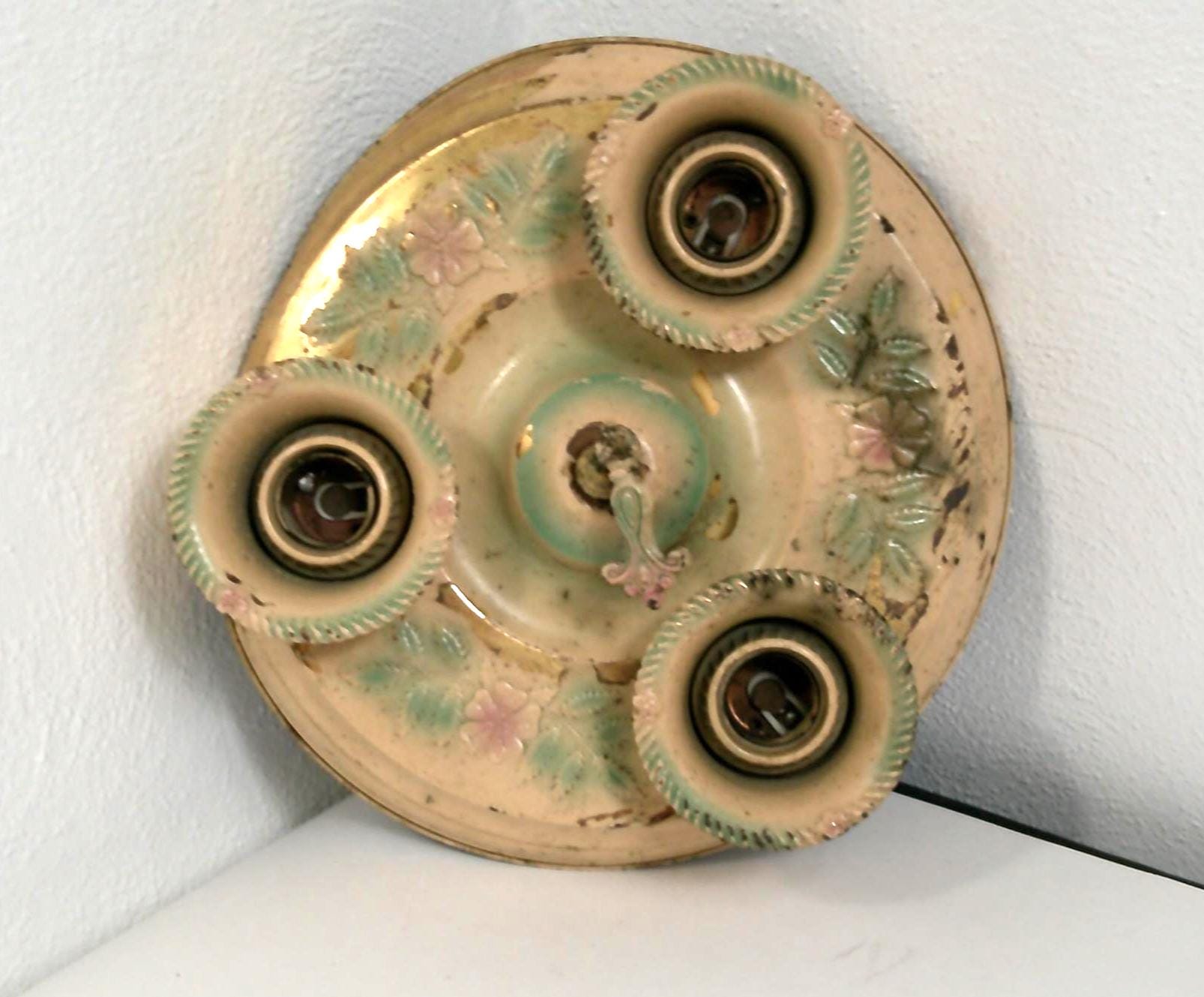 Early 1900's ceiling light - Etsy 日本