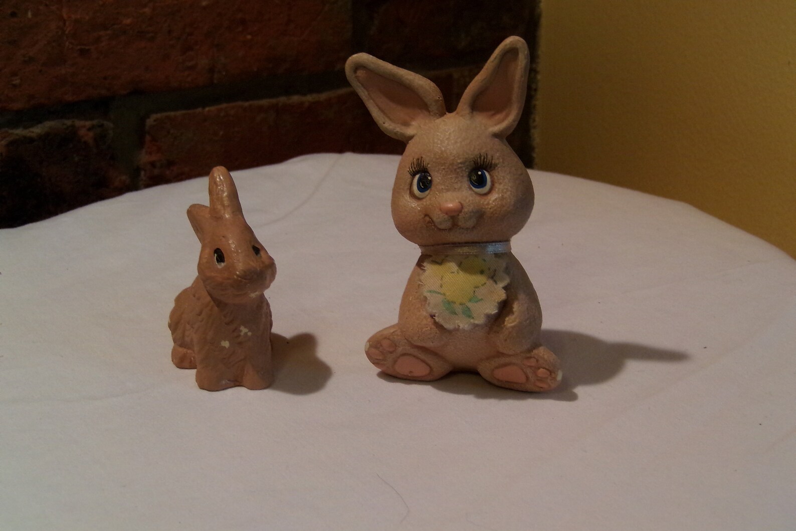 Vintage Rabbits Figurine Ceramic rabbits small bunnies rare Etsy