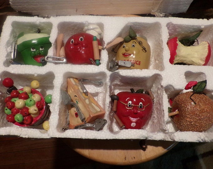 Anthropomorphic Fruit Shelf Sitters NOS Boxed Fruit Shelf Etsy