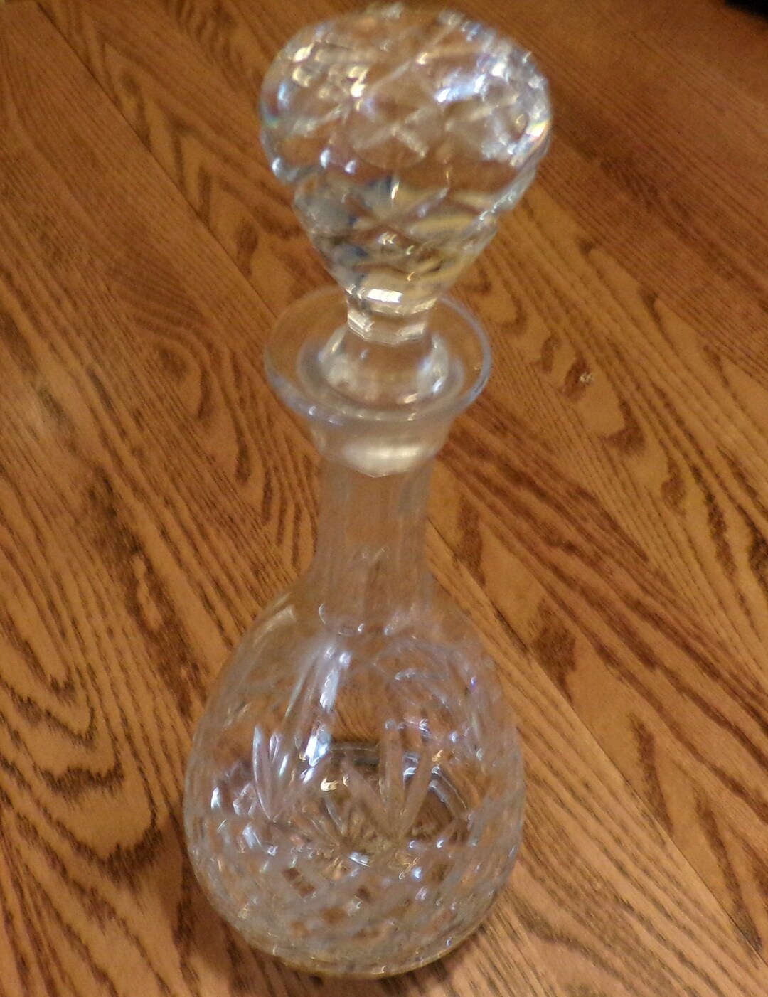 Rare Crystal Decanter, Vintage Crystal Decanter, Heavy Leaded Crystal
