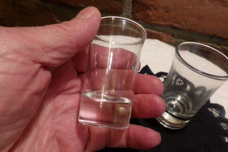 Vintage Clear Shot Glasses Vintage Shot Glasses Barware Etsy
