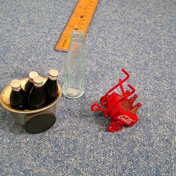 ヴィンテージ ミニチュア コカコーラボトル、ドールハウス